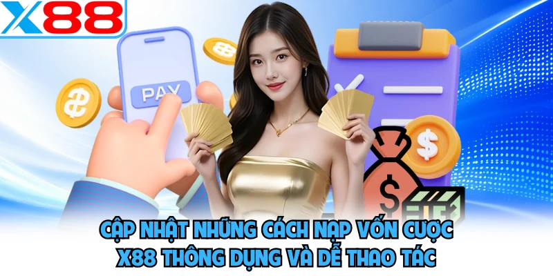Cập nhật những cách nạp vốn cược X88 thông dụng và dễ thao tác